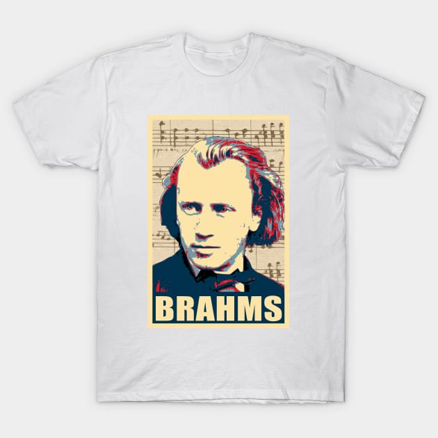 Johannes Brahms Music Composer T-Shirt by Nerd_art